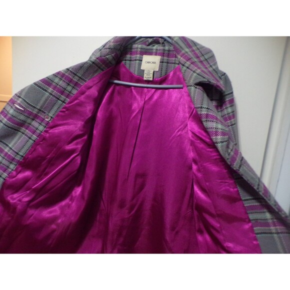 Cherokee Coat Sz 14/16 Gray Pink Black 88% Poly 12% Wool - Picture 3 of 4